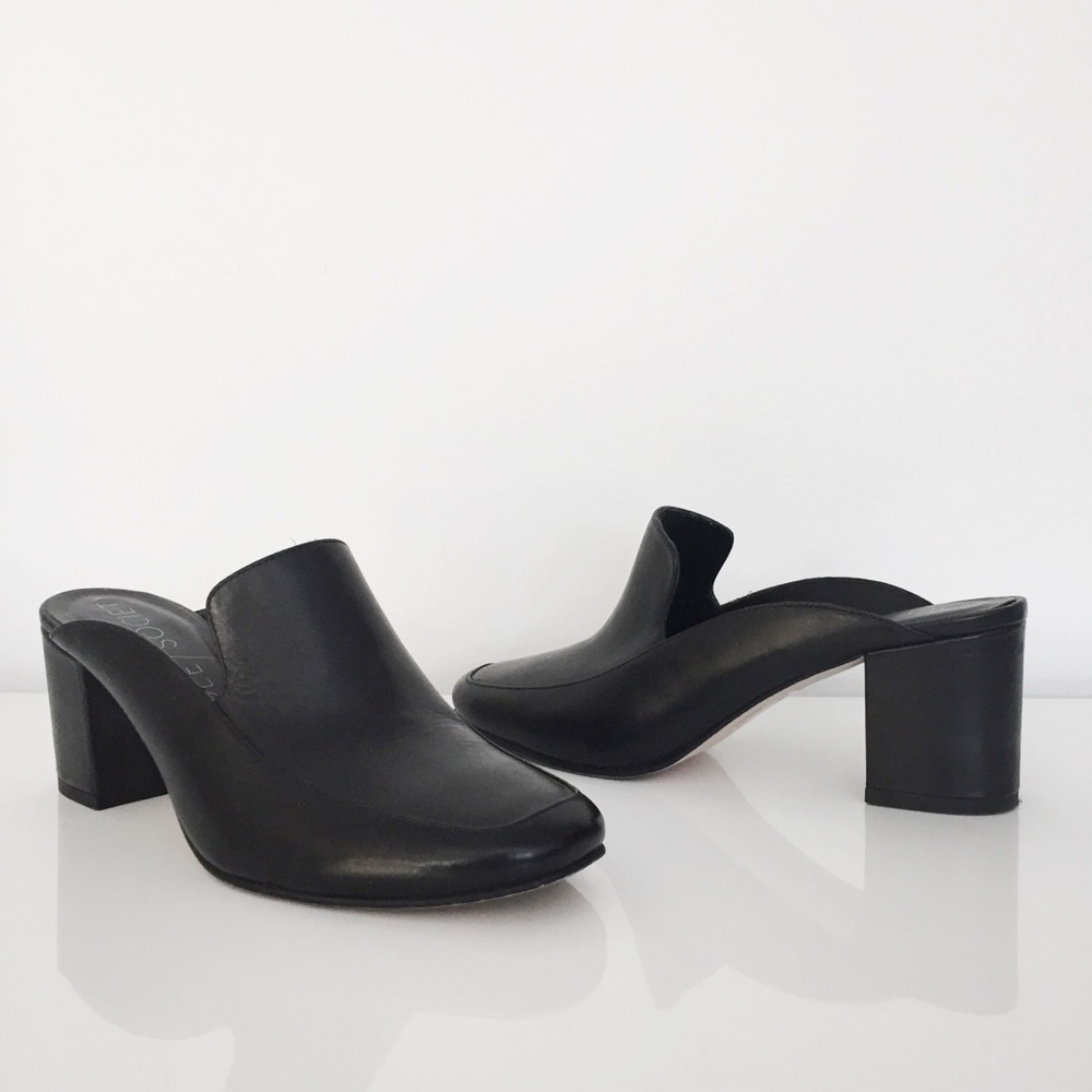 Sole Society Block Heel Loafer Mule
